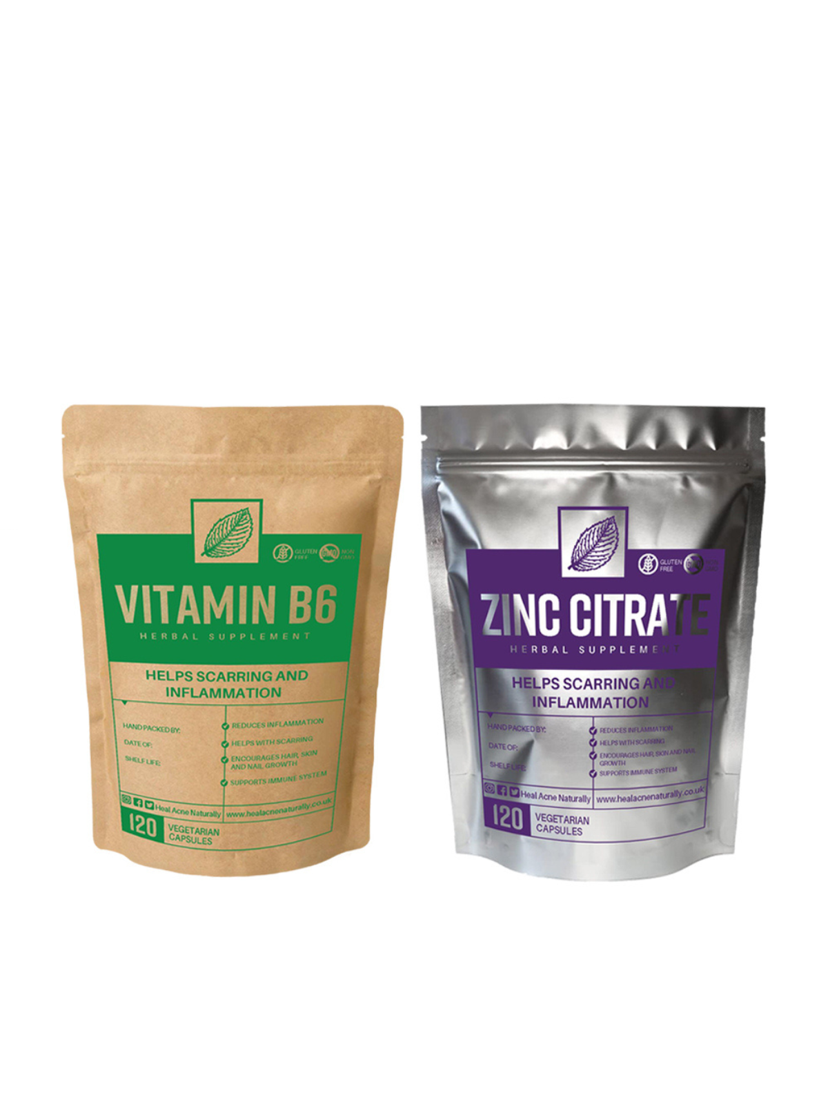 vitamin B6 and zinc acne support capsules 4 month supply